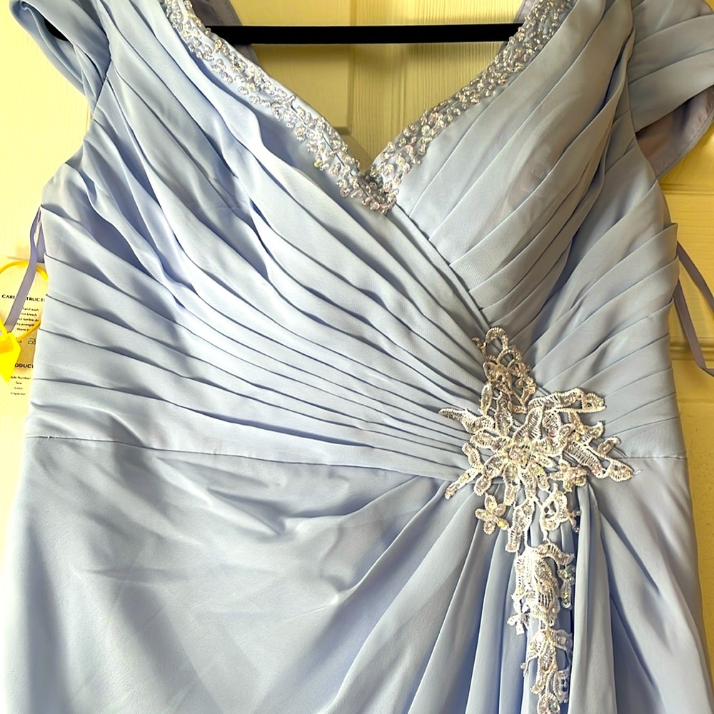 Formal, long dress, light blue, size 16, brand new, never worn